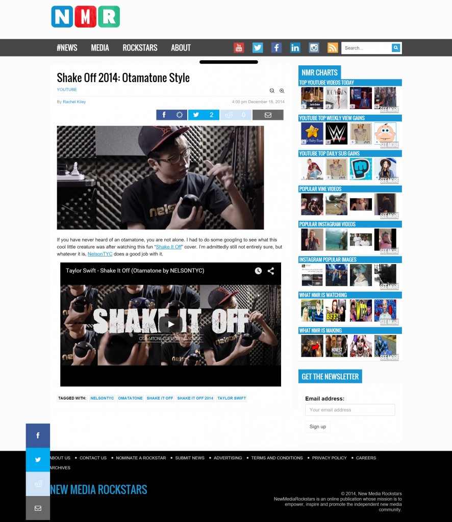 New Media Rockstars - Shake Off 2014 Otamatone Style